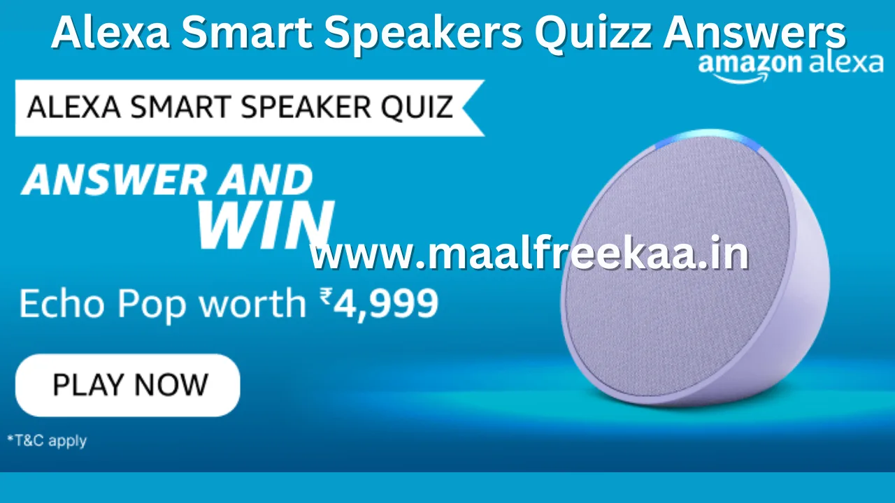 Alexa Smart Speaker Quiz Answers Win Echo POP Rs 4999