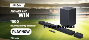 JBL Quiz Answer On Funzone Win Rs 500