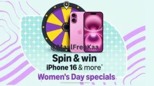 Women's Day Spin & Win iPhone 16 – Amazon Funzone Special