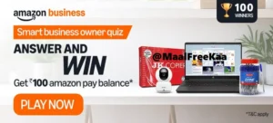 Amazon Smart Business Owner Quiz 100 winners