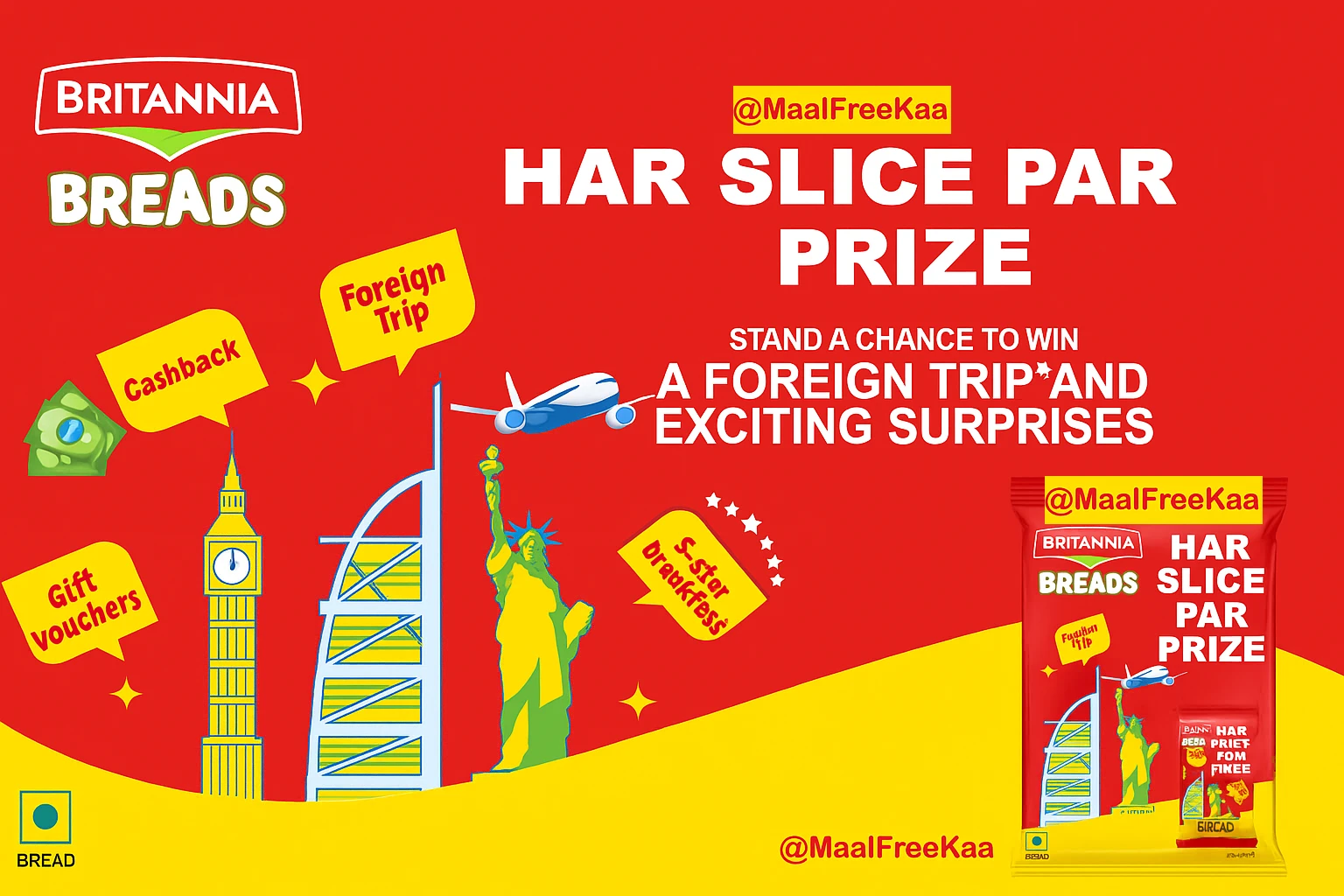 Britannia Bread Har Slice Par Prize - CashBack And International Trip