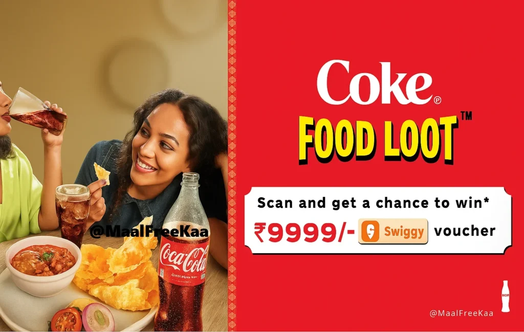 Coca-Cola Swiggy Offer 2025 – Win ₹9,999 Vouchers by Scanning QR Code