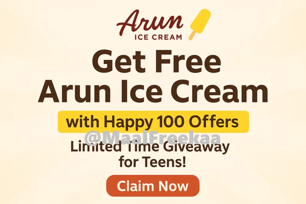 Free Arun Happy 100 Offer Ice Cream– Claim Now
