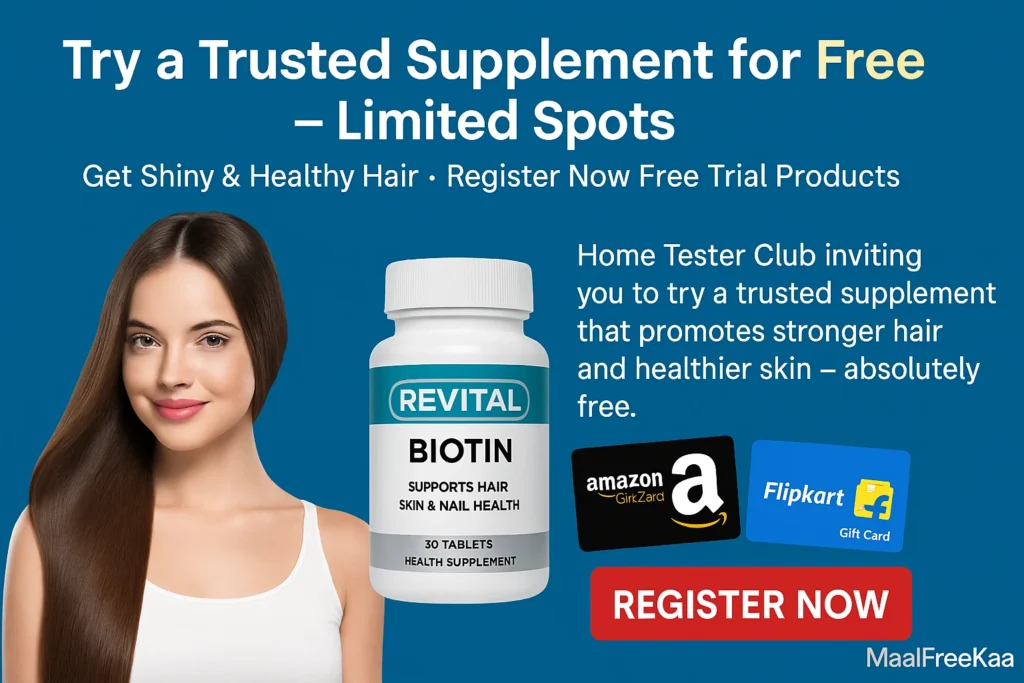 Try Revital Biotin Free – Home Tester Club Trial + Free Amazon Gift Card