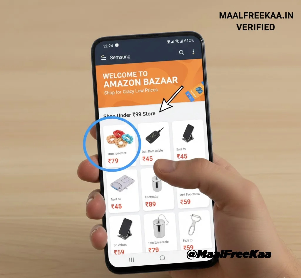 Amazon Bazaar app interface showing crazy low prices shopping destination verified proof