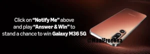 Amazon Samsung Galaxy M36 5G Quiz Answers Win Phone