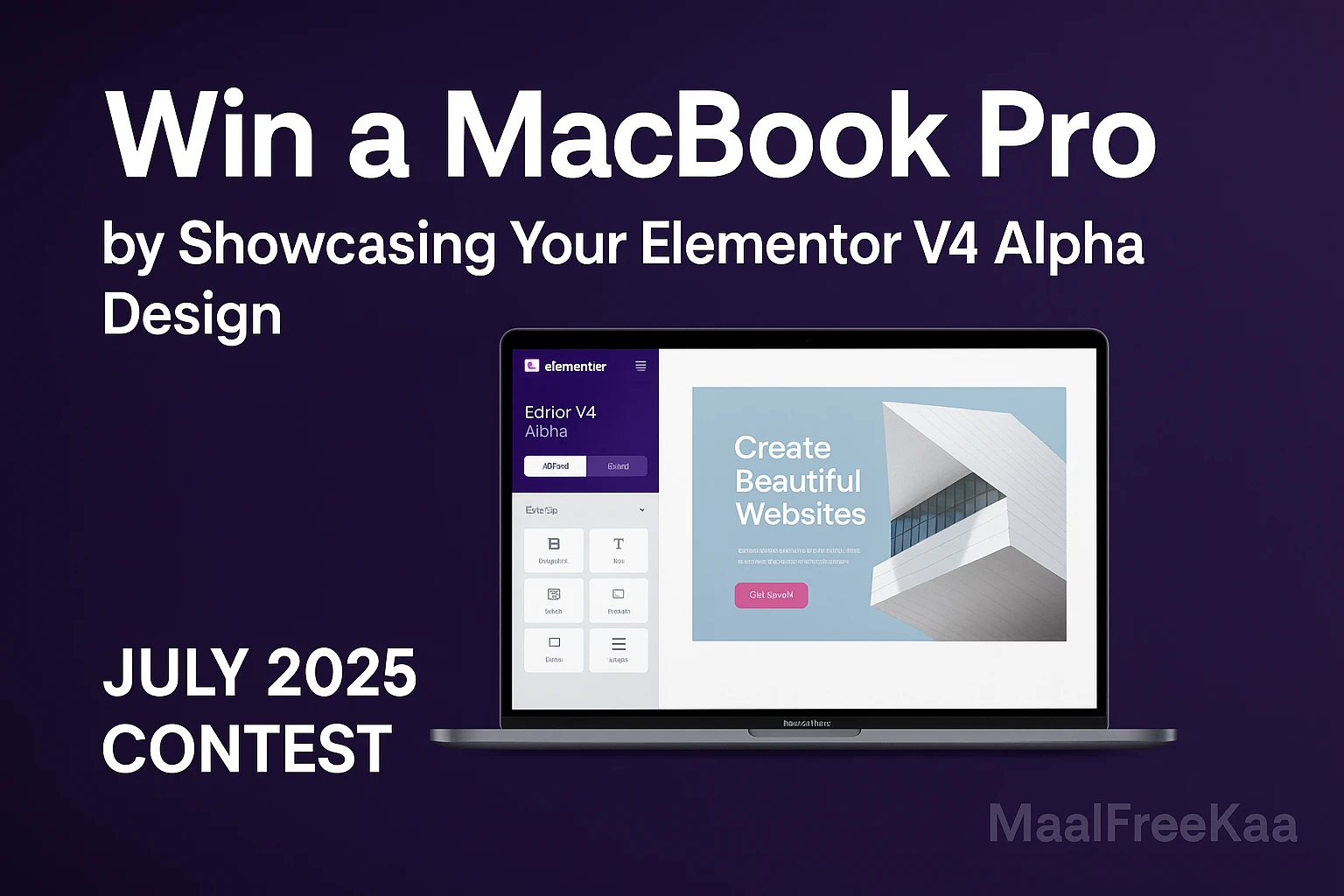 Elementor V4 Alpha Contest Win MacBook Pro July 2025