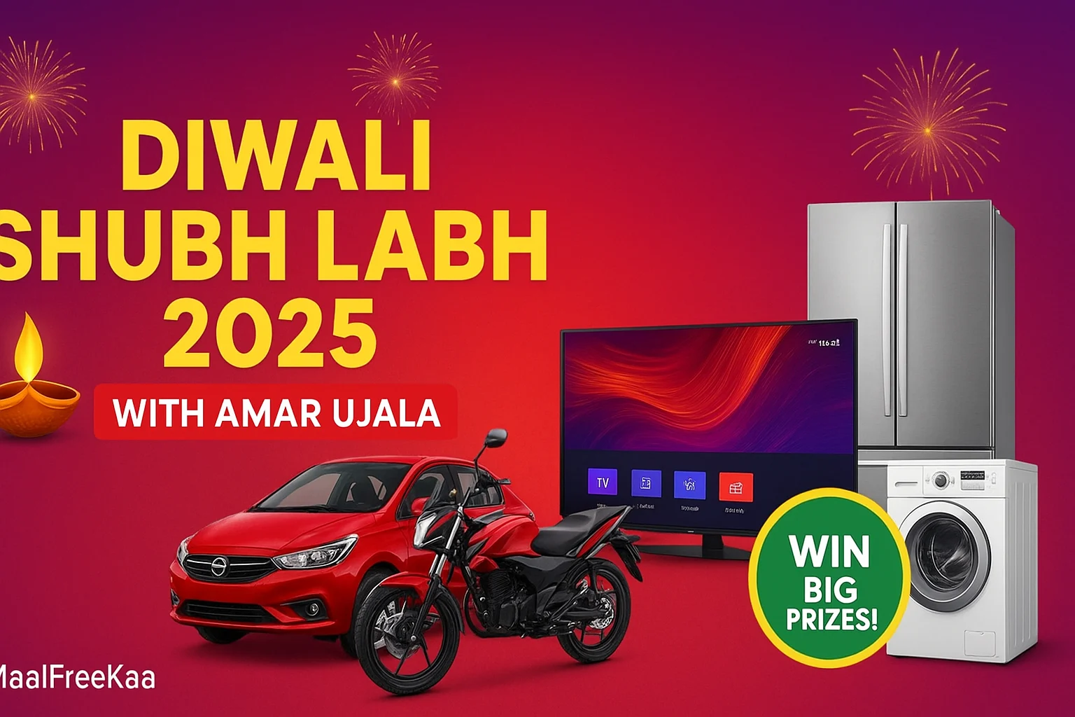 Amar Ujala Shubh Labh Diwali 2025 Contest – Missed Call to Win Car, Bike & Smart TV