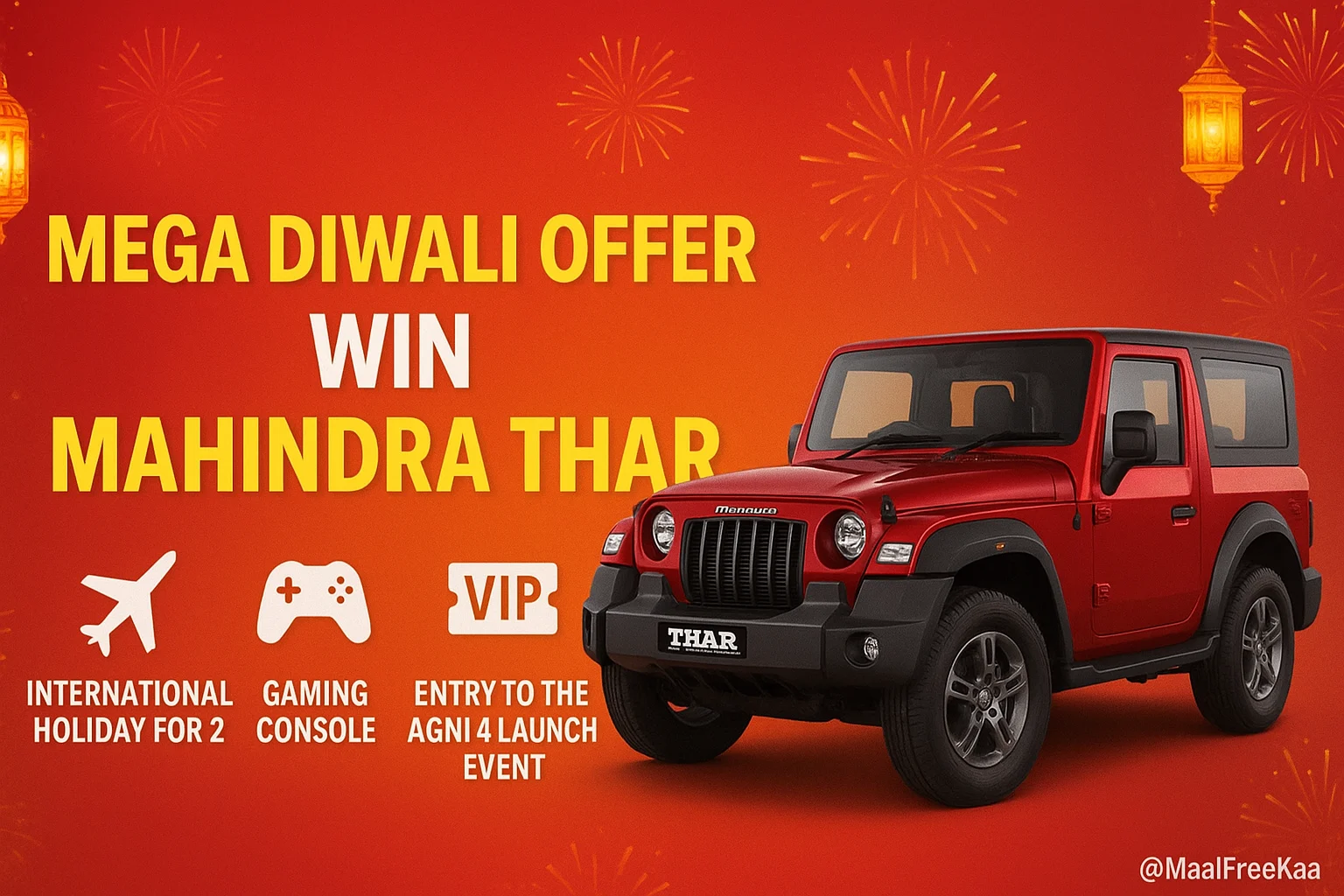 Lava Mega Diwali Offer 2025 – Win Mahindra Thar & More