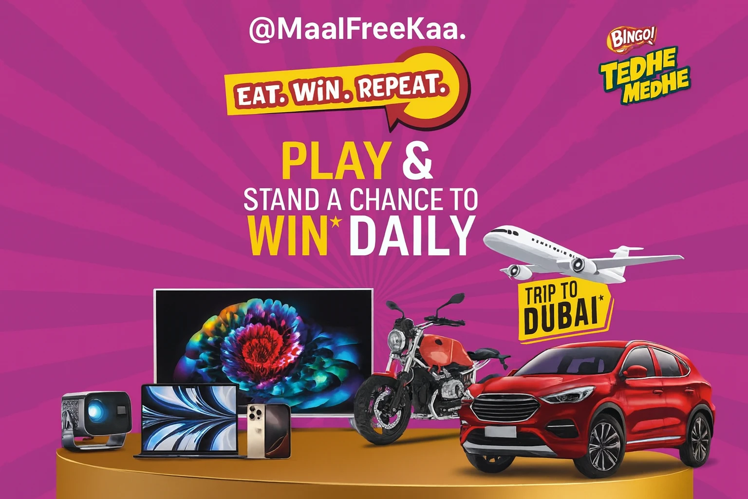 Bingo Tedhe Medhe Contest QR Code Pac