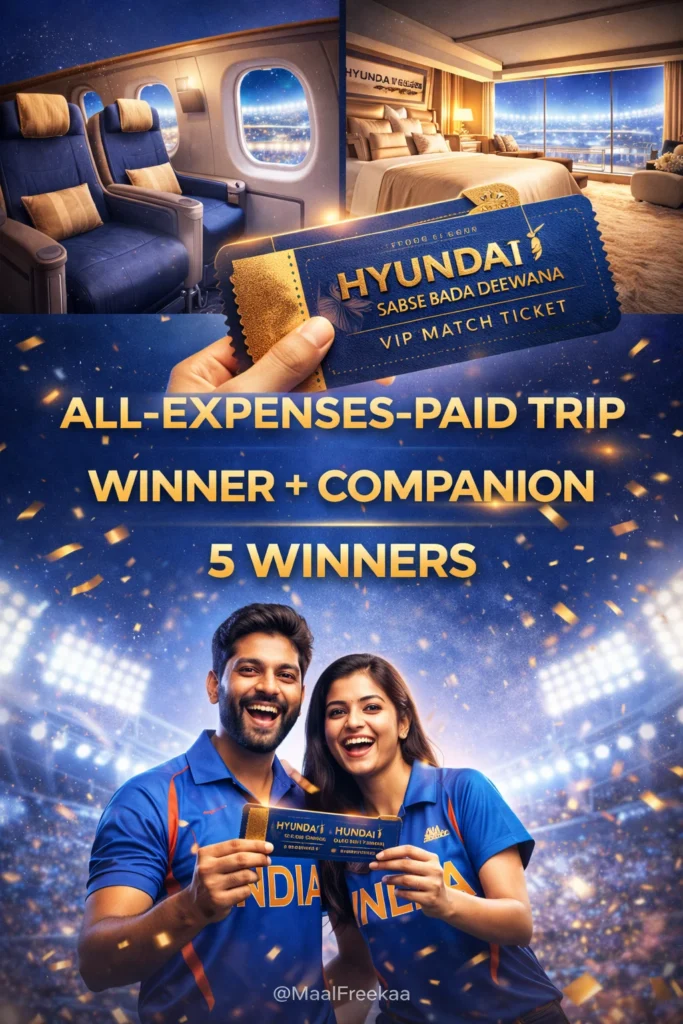 Hyundai Sabse Bada Deewana contest grand prize: All-expenses-paid trip for winner plus companion to ICC T20 World Cup 2026 including flights, hotel, and match tickets