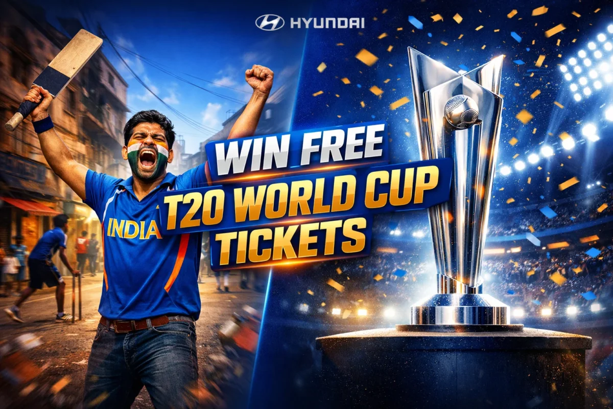 Hyundai Sabse Bada Deewana Contest 2026 - Win FREE ICC T20 World Cup tickets by sharing cricket passion on Instagram with hashtag #HyundaiSabseBadaDeewana