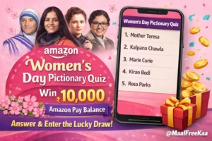 Amazon Women’s Day Pictionary Quiz answers in Funzone to win ₹10000 Amazon Pay Balance