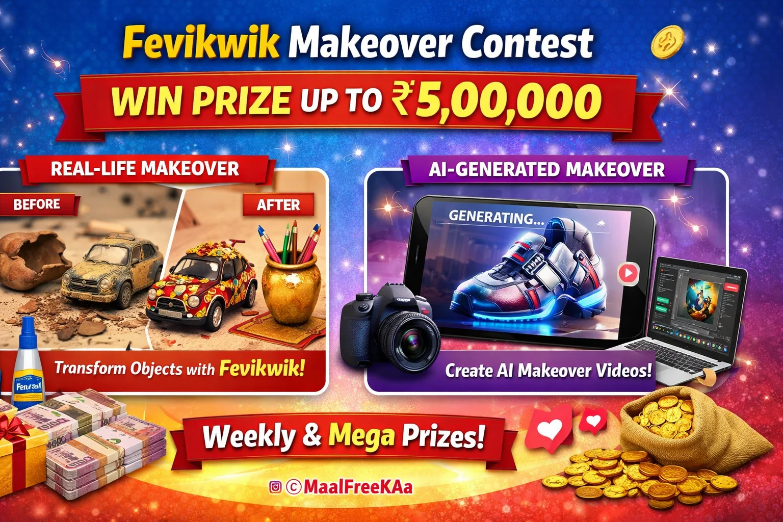 Fevikwik Makeover Contest win prize up to ₹5,00,000
