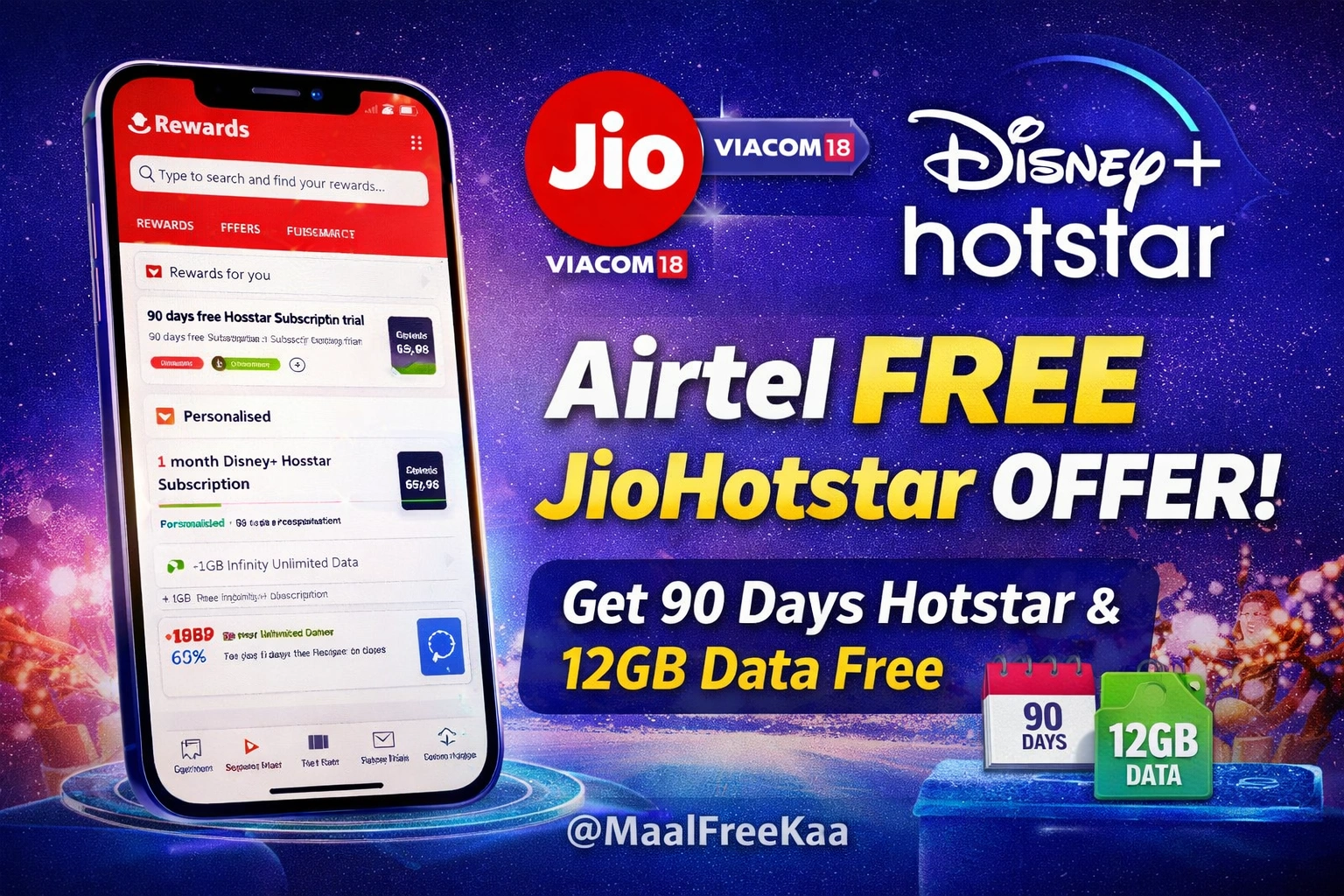 Airtel Thanks app free JioHotstar 90 days offer data reward
