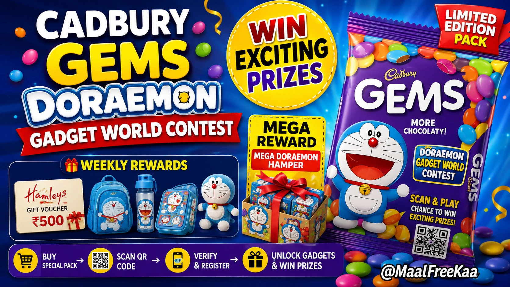 Special Cadbury Gems Doraemon pack for the Gadget World contest