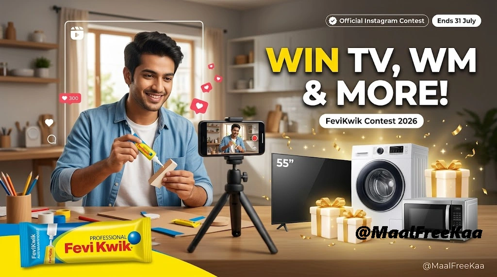 Professional FeviKwik Chipkao Aur Inaam Pao Contest with TV, Washing Machine and Microwave rewards