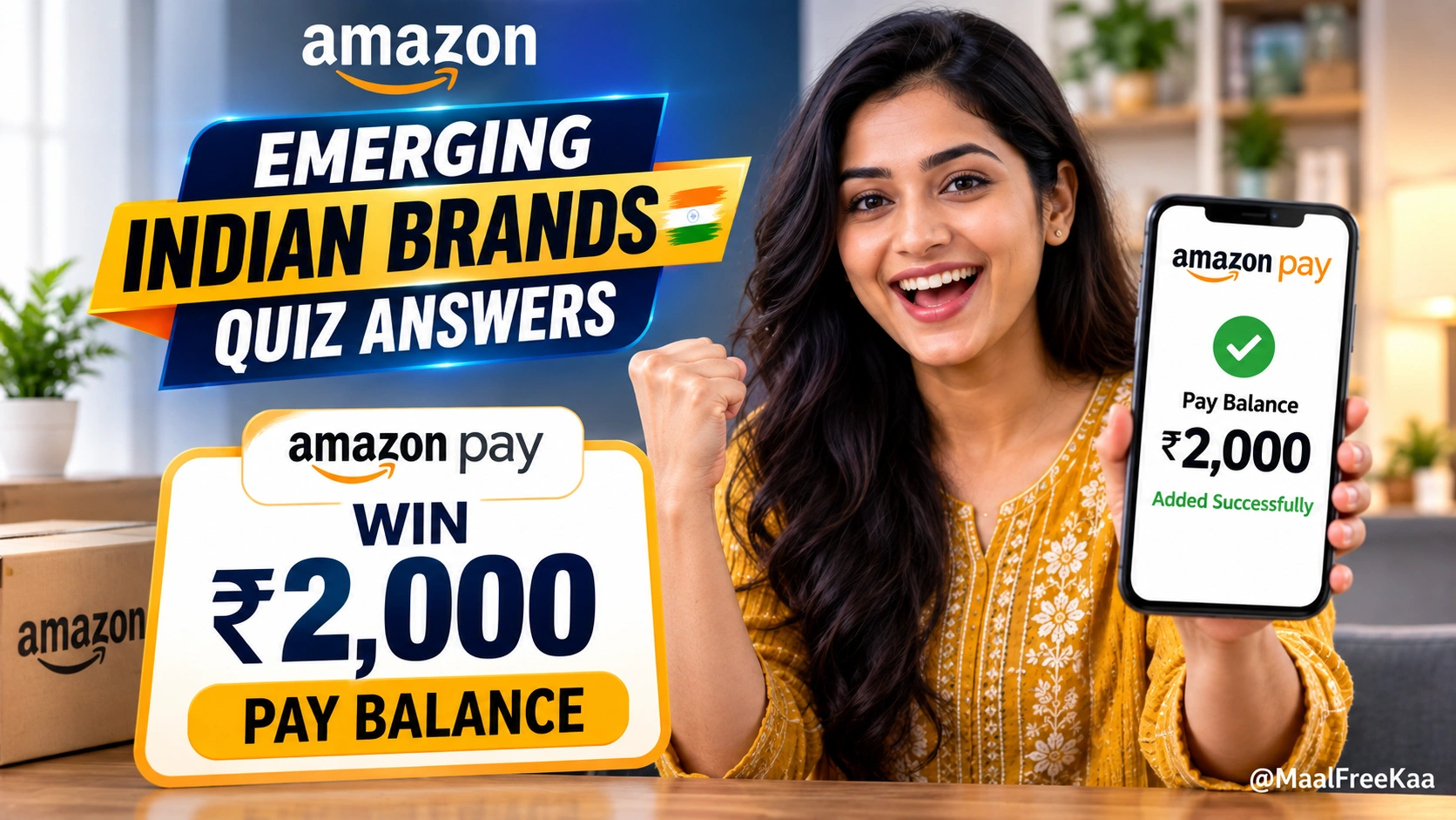 Amazon Emerging Indian Brands Quiz Answers Rs 2000 Amazon Pay Balance