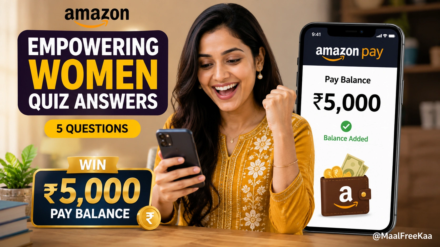 Amazon Empowering Women Quiz Answers Rs 5000 Amazon Pay Balance Funzone